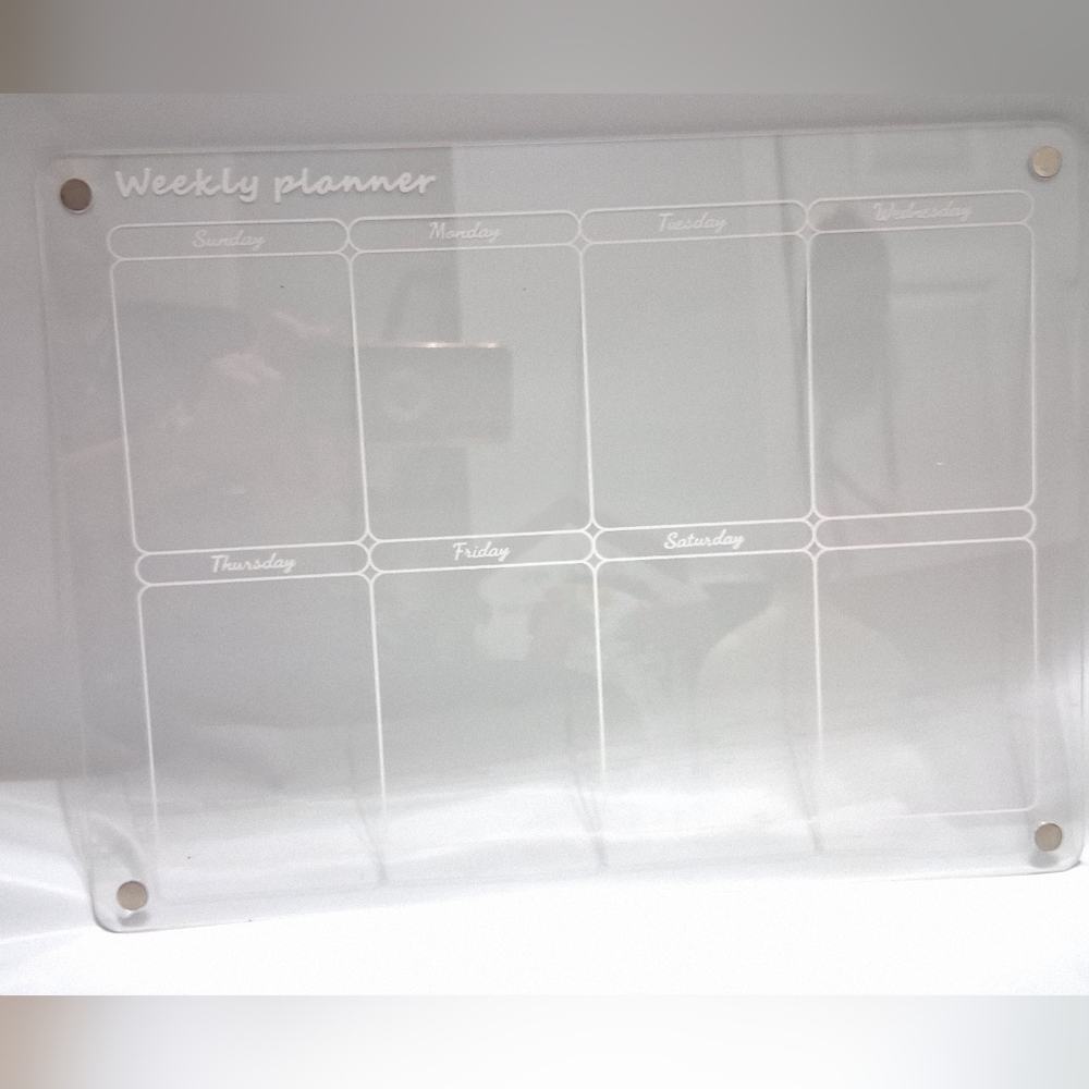 Transparent Acrylic Weekly Planner